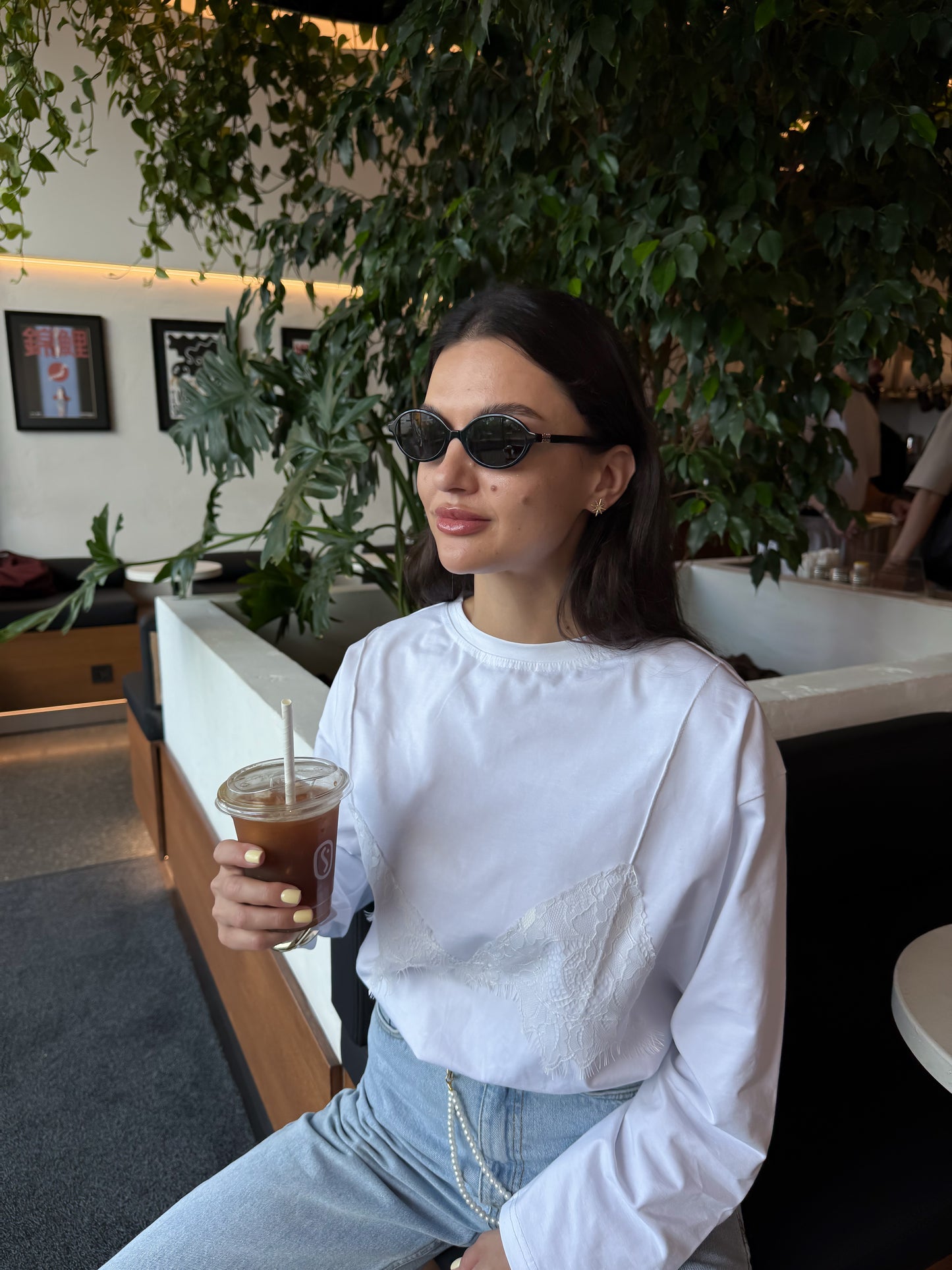 Лонгслів з мереживним ліфом