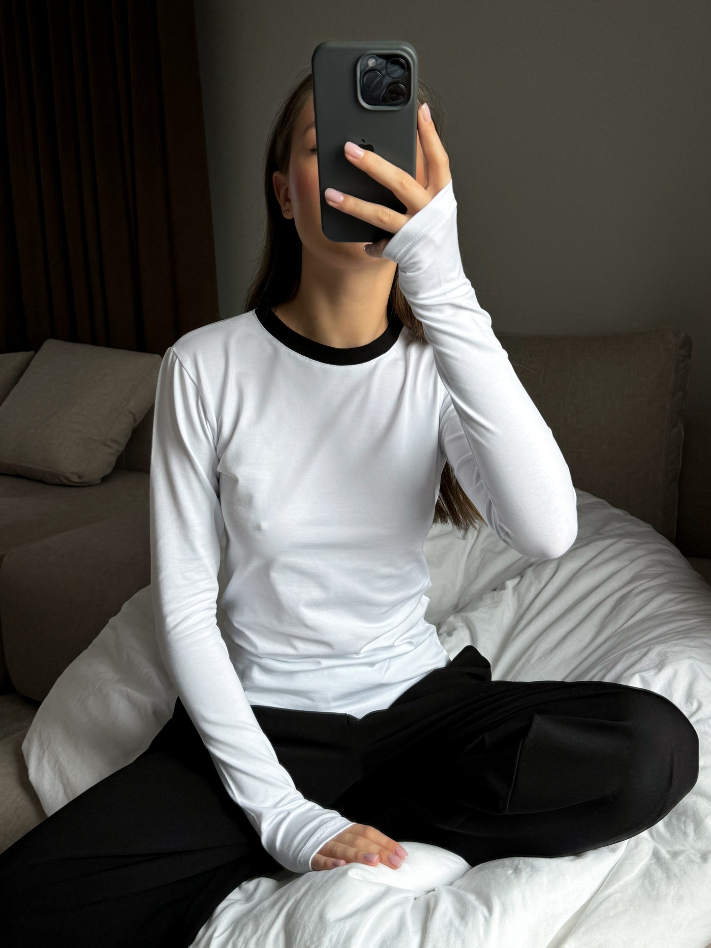 Лонгслів приталений