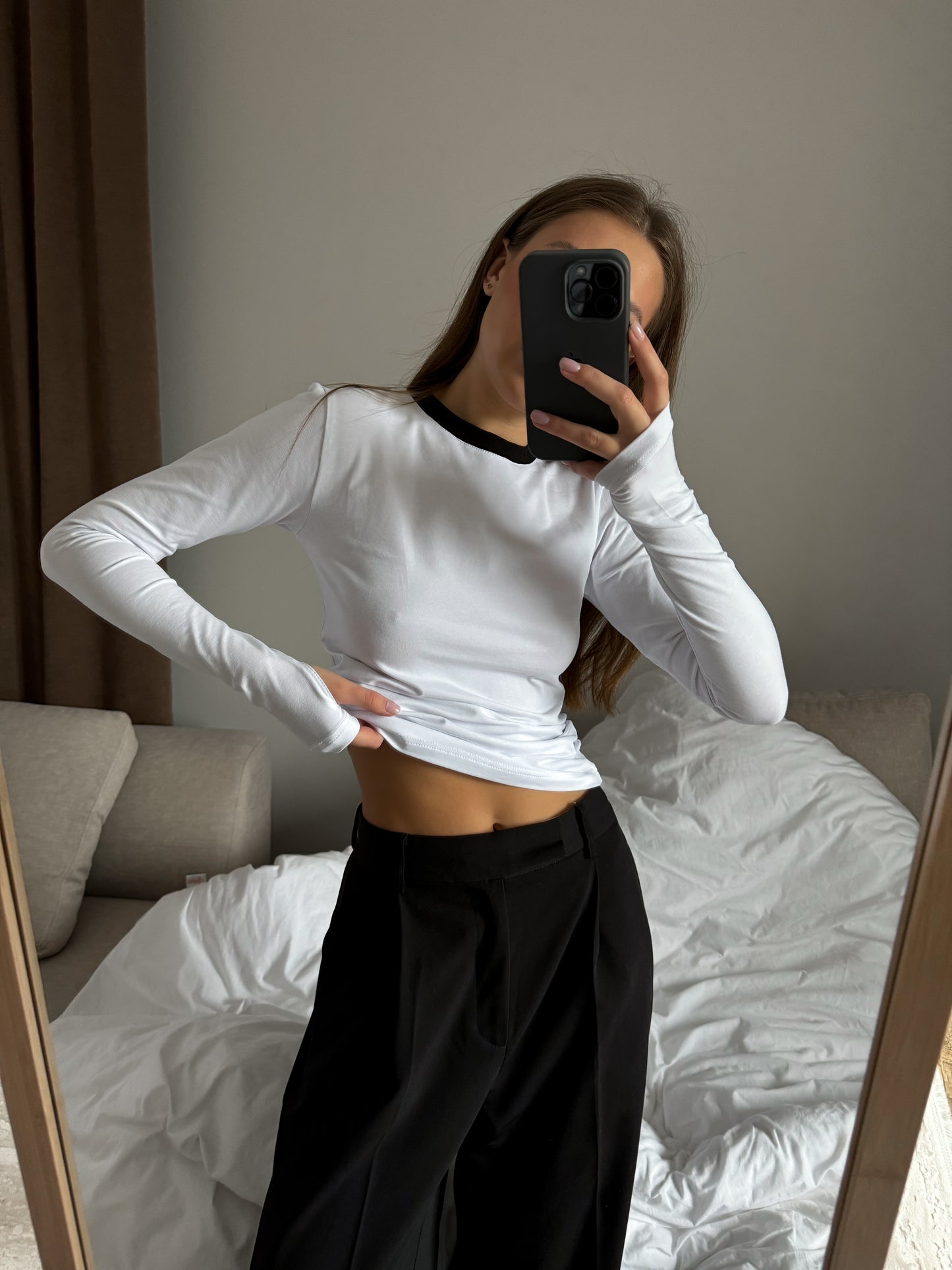 Лонгслів приталений