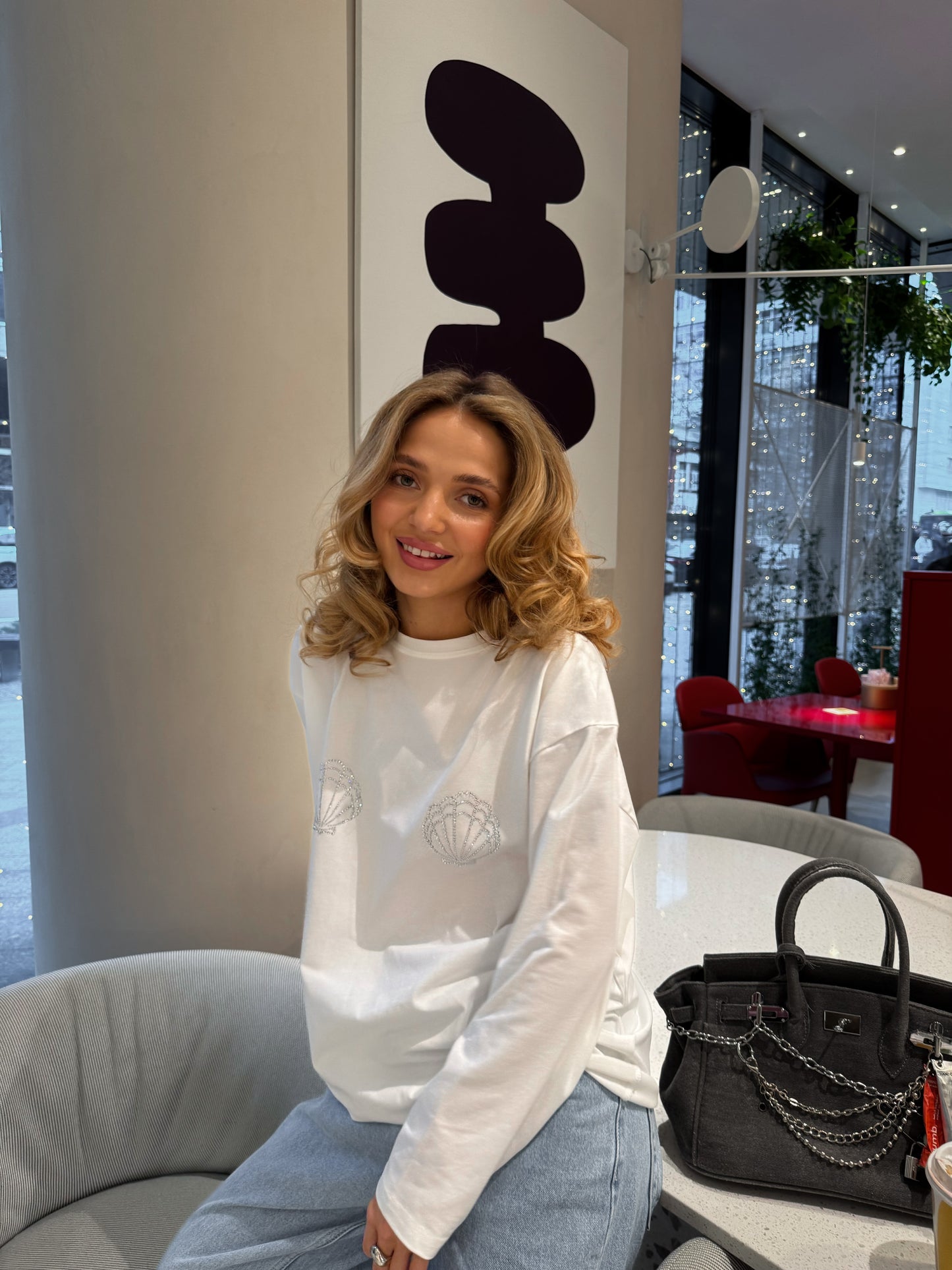 Лонгслів оверсайз мушля