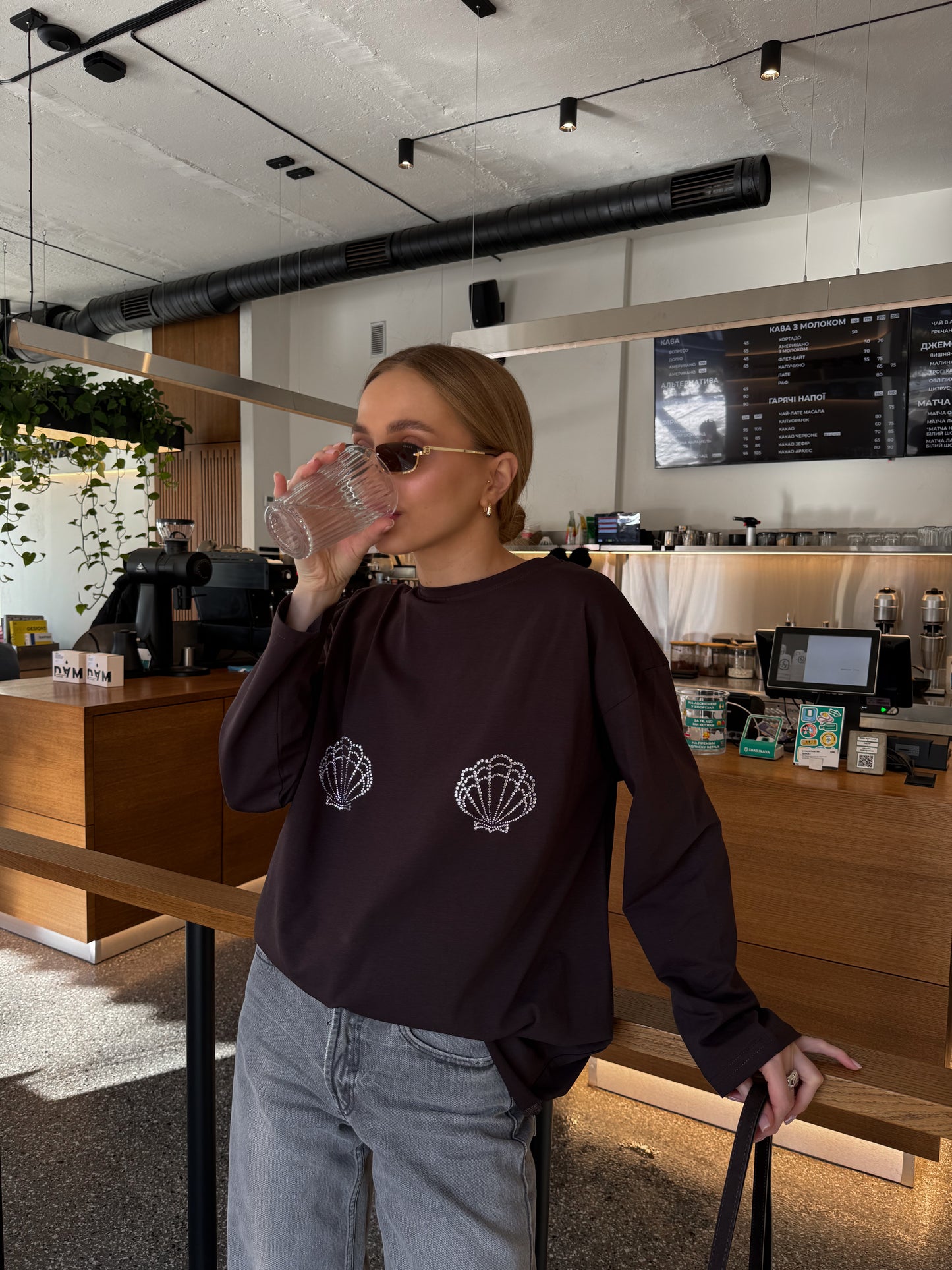 Лонгслів оверсайз мушля