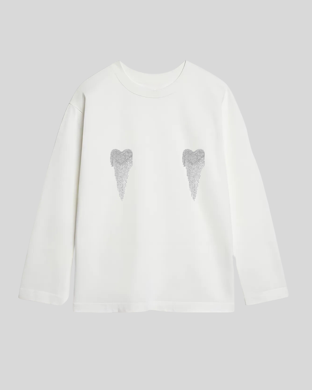 Лонгслів оверсайз з сердечками