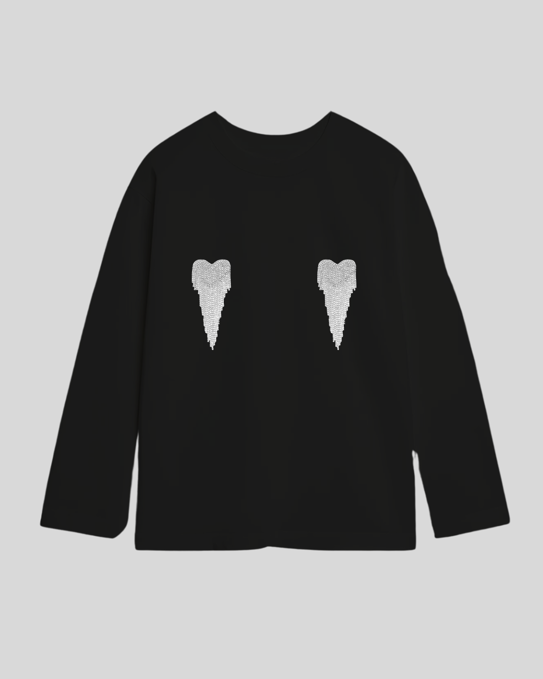 Лонгслів оверсайз з сердечками