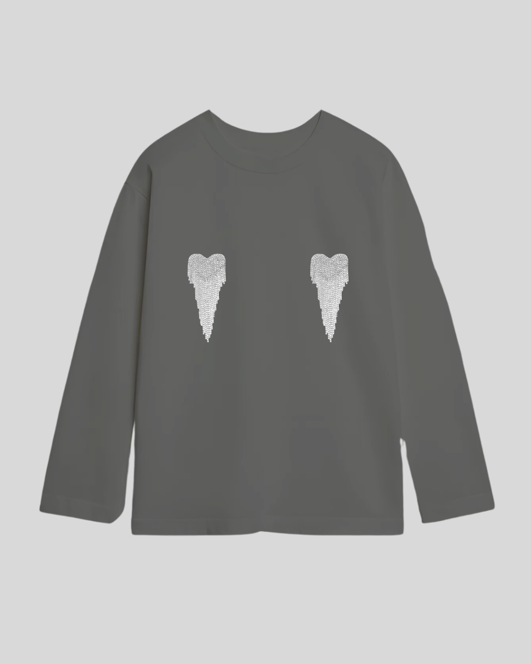 Лонгслів оверсайз з сердечками