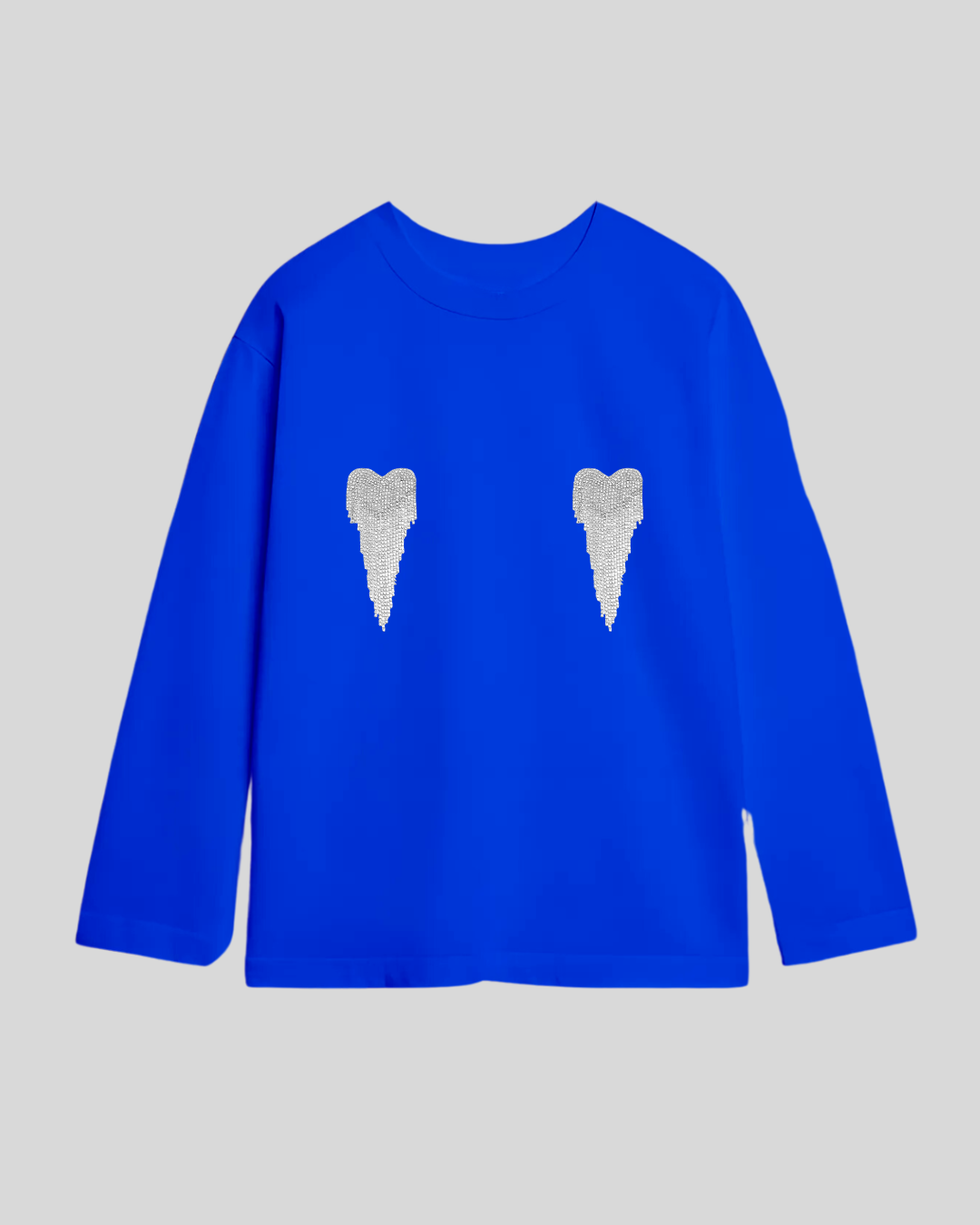 Лонгслів оверсайз з сердечками