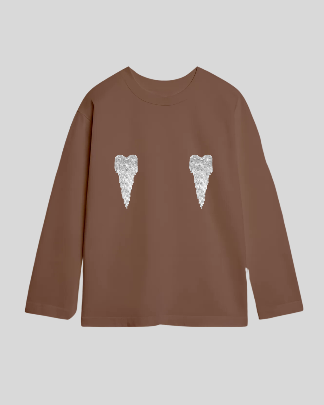 Лонгслів оверсайз з сердечками