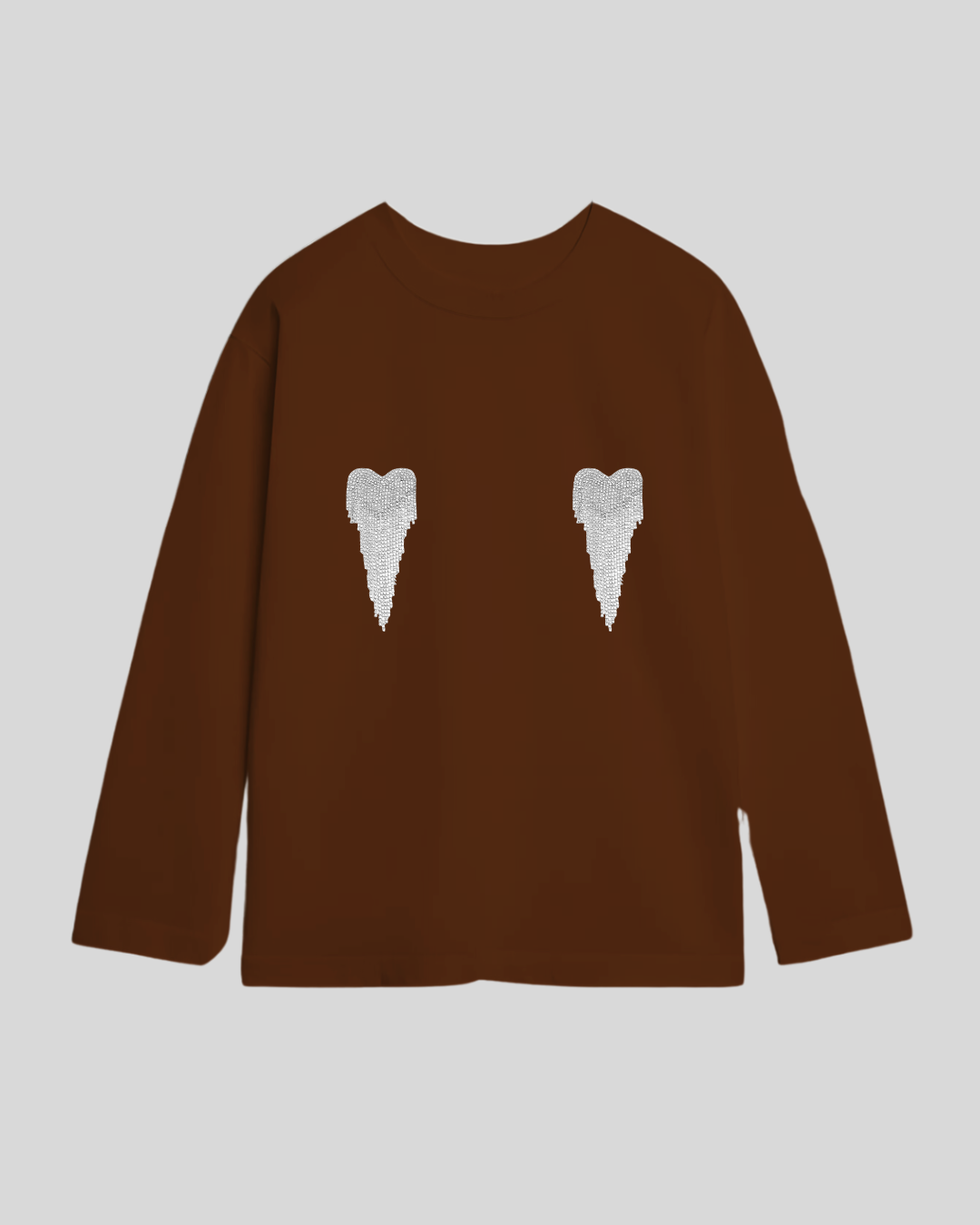 Лонгслів оверсайз з сердечками