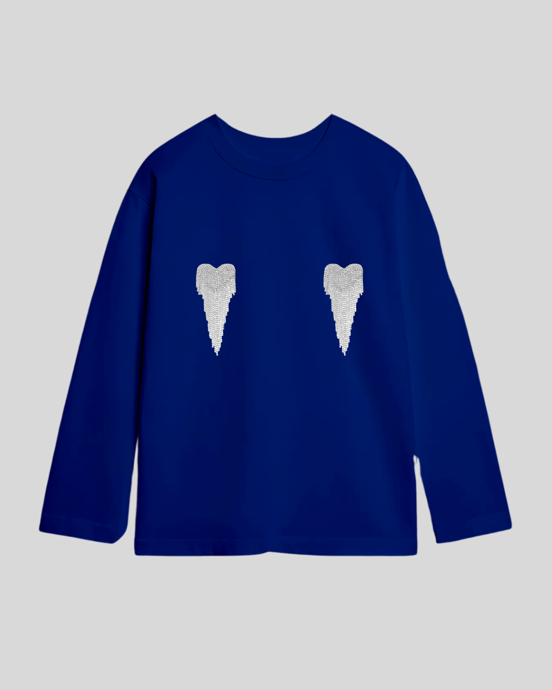 Лонгслів оверсайз з сердечками