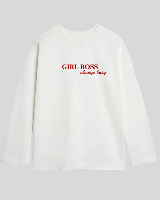 Лонгслів оверсайз "girl boss"