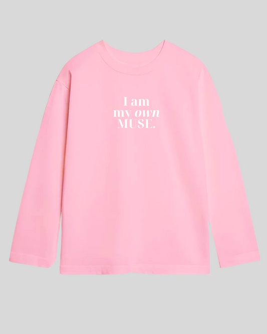 Лонгслів оверсайз "I am my own muse"