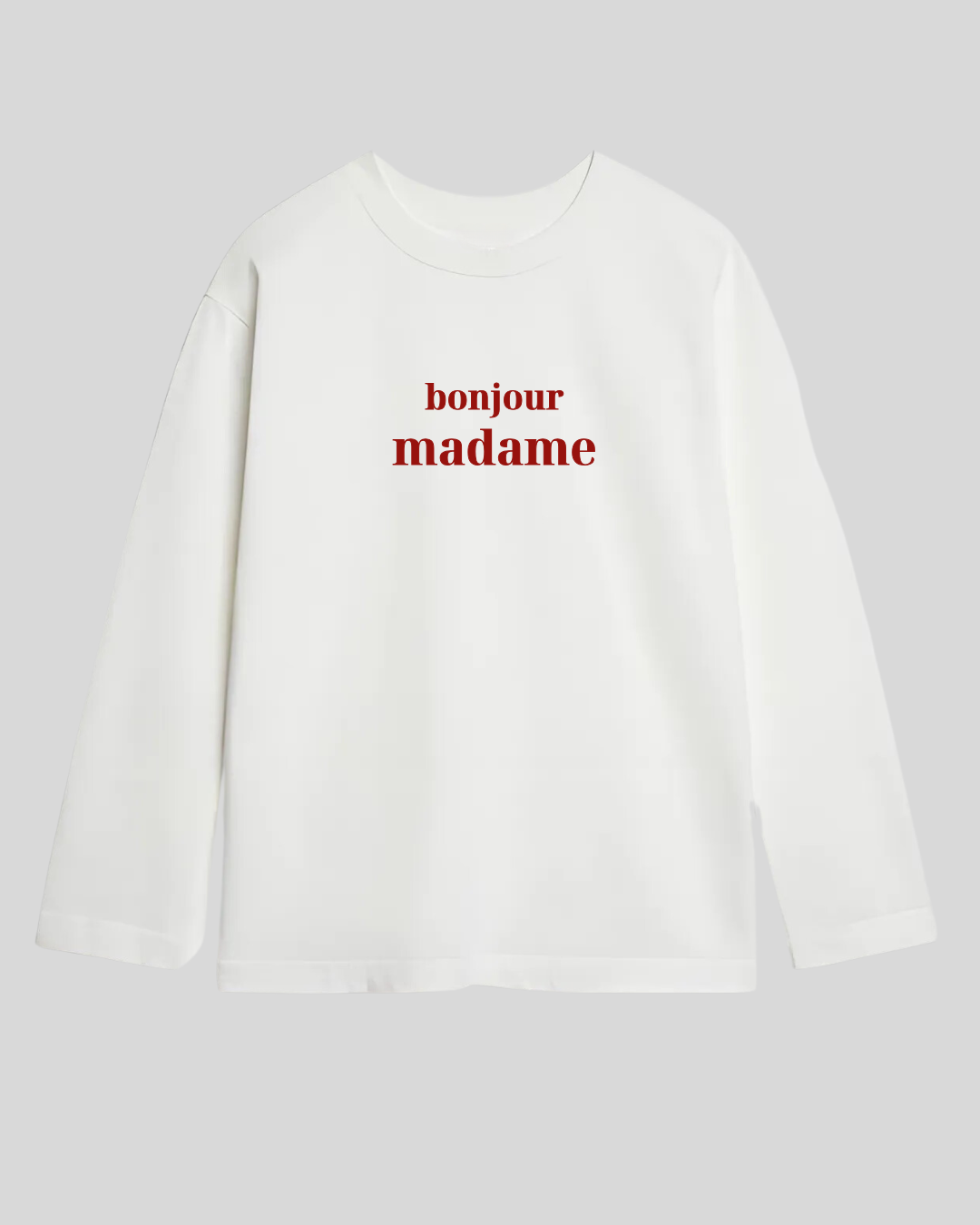 Лонгслів оверсайз "Bonjour madame"