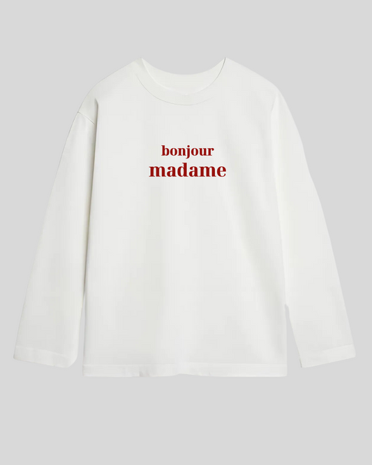 Лонгслів оверсайз "Bonjour madame"