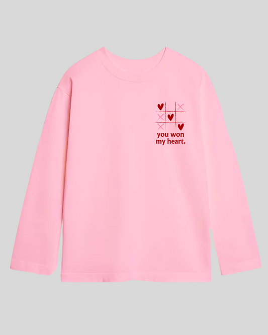 Лонгслів оверсайз "You won my heart"