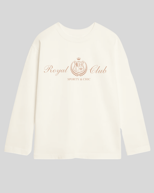 Лонгслів оверсайз "Royal club" шампань