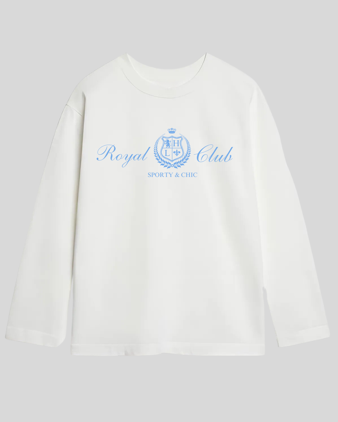 Лонгслів оверсайз "Royal club" білий