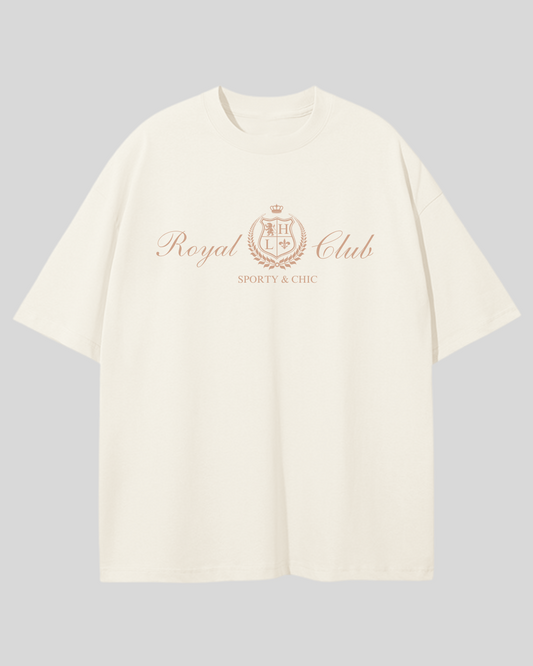 Футболка оверсайз "Royal club" шампань