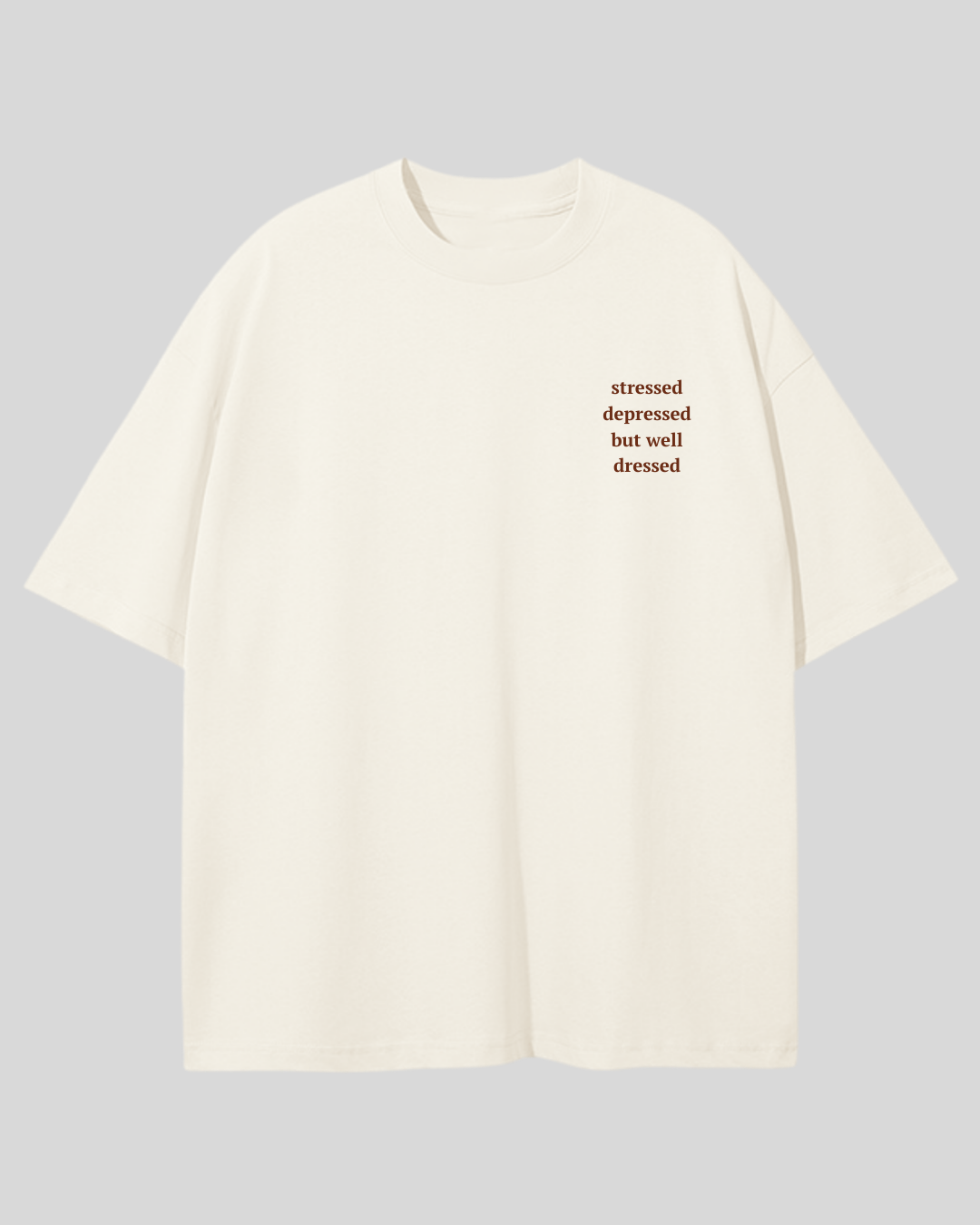 Футболка оверсайз "Stressed depressed"