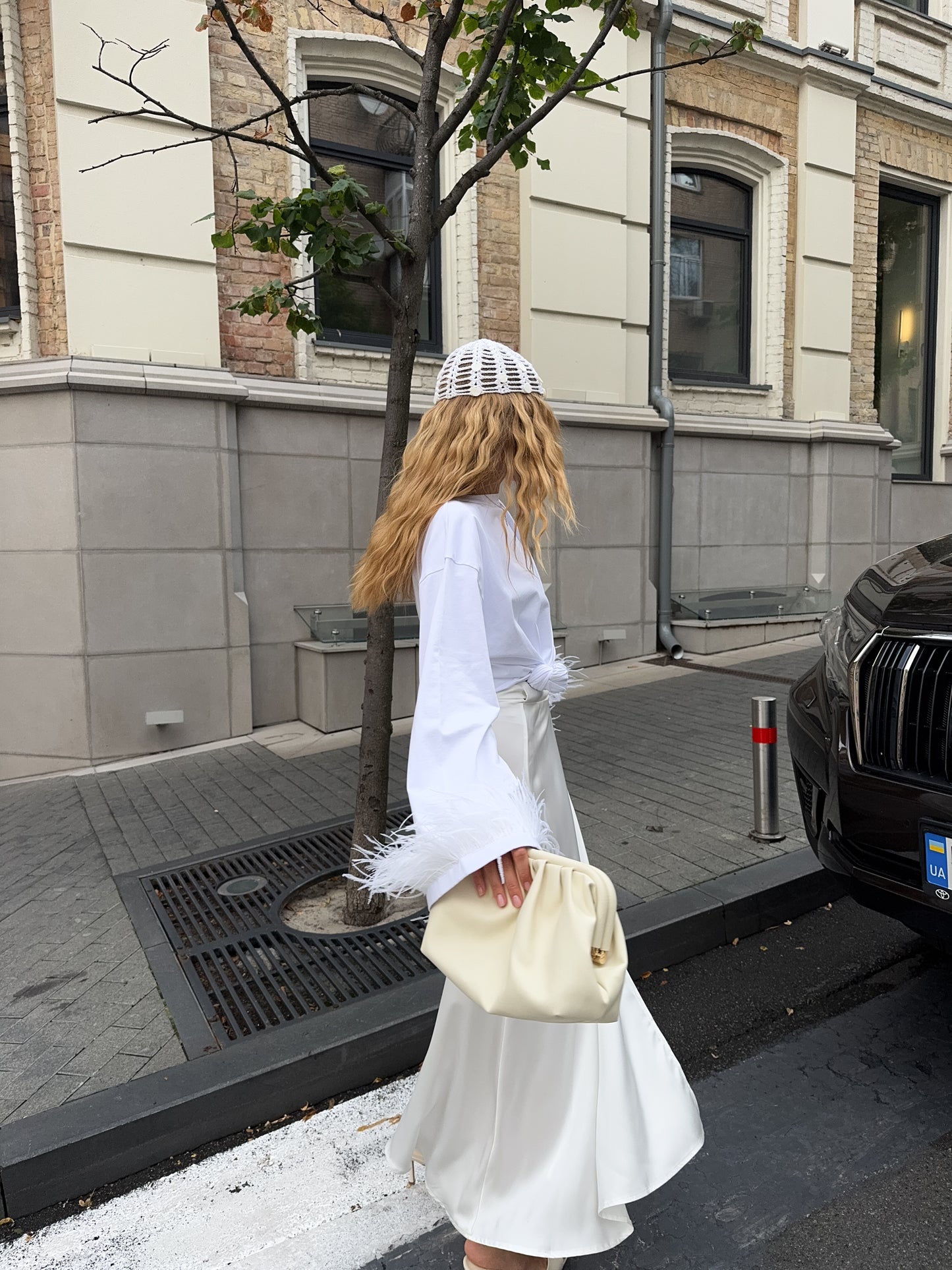 Спідниця сатинова максі на запах