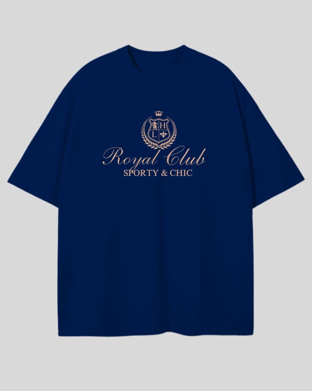 Футболка оверсайз темно-синій  royal club