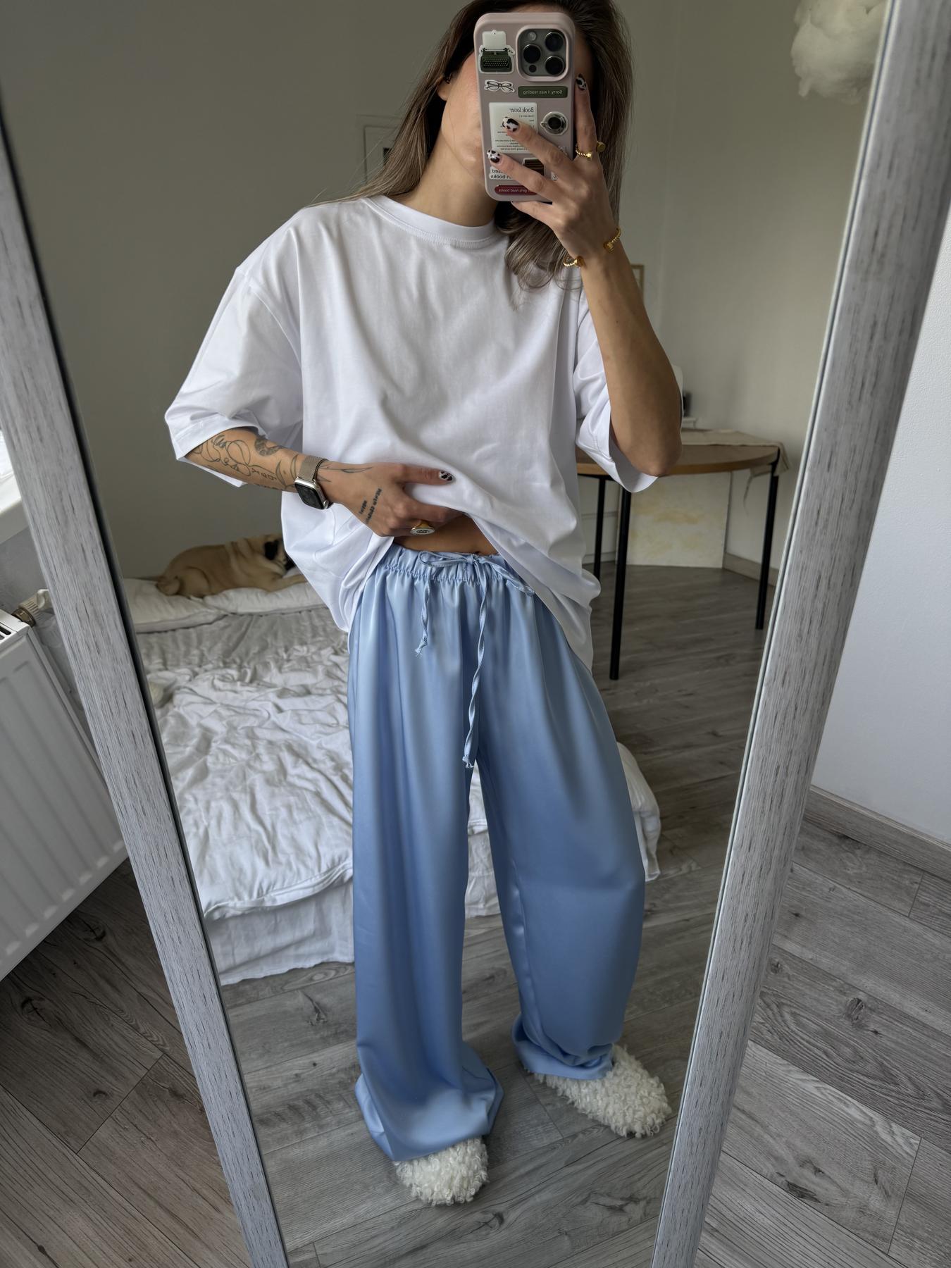 Штани  з сатину блакитний