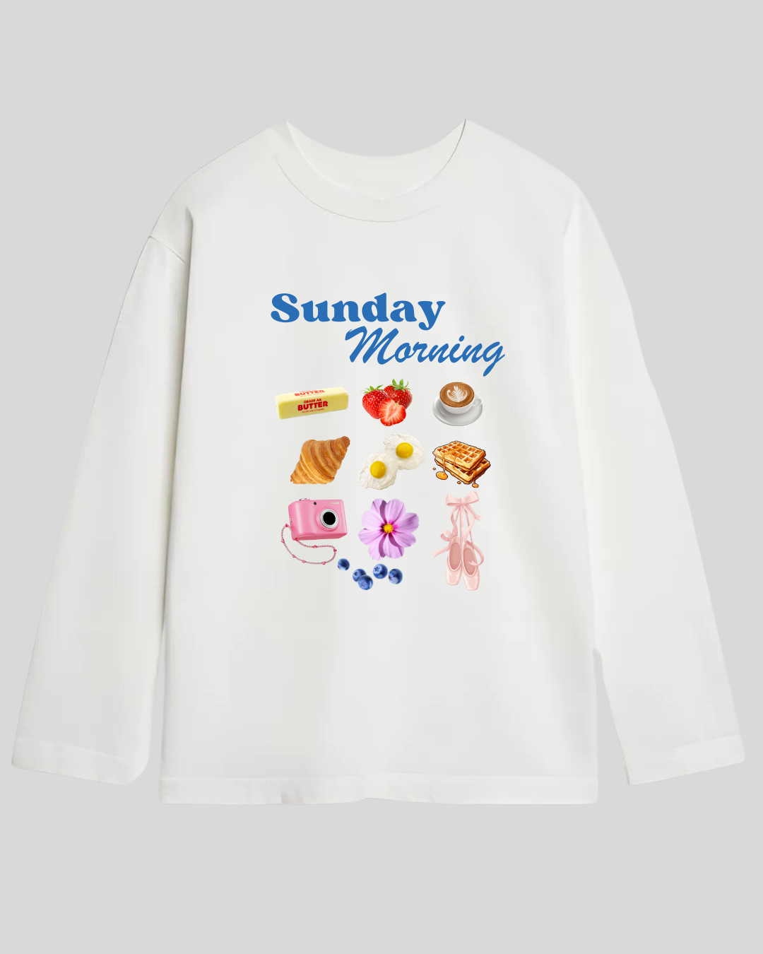 Лонг оверсайз біла Sunday morning