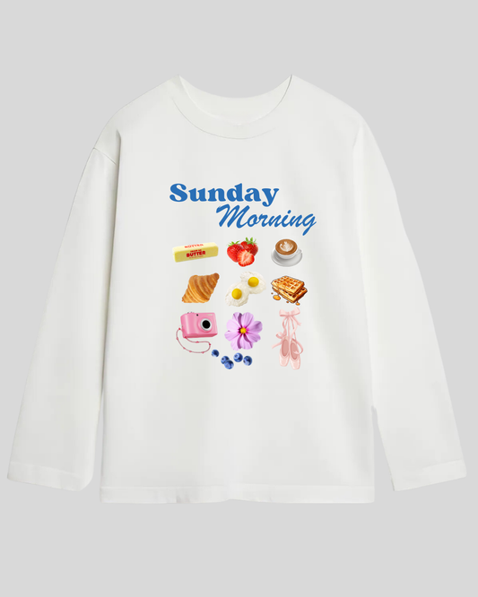 Лонг оверсайз біла Sunday morning