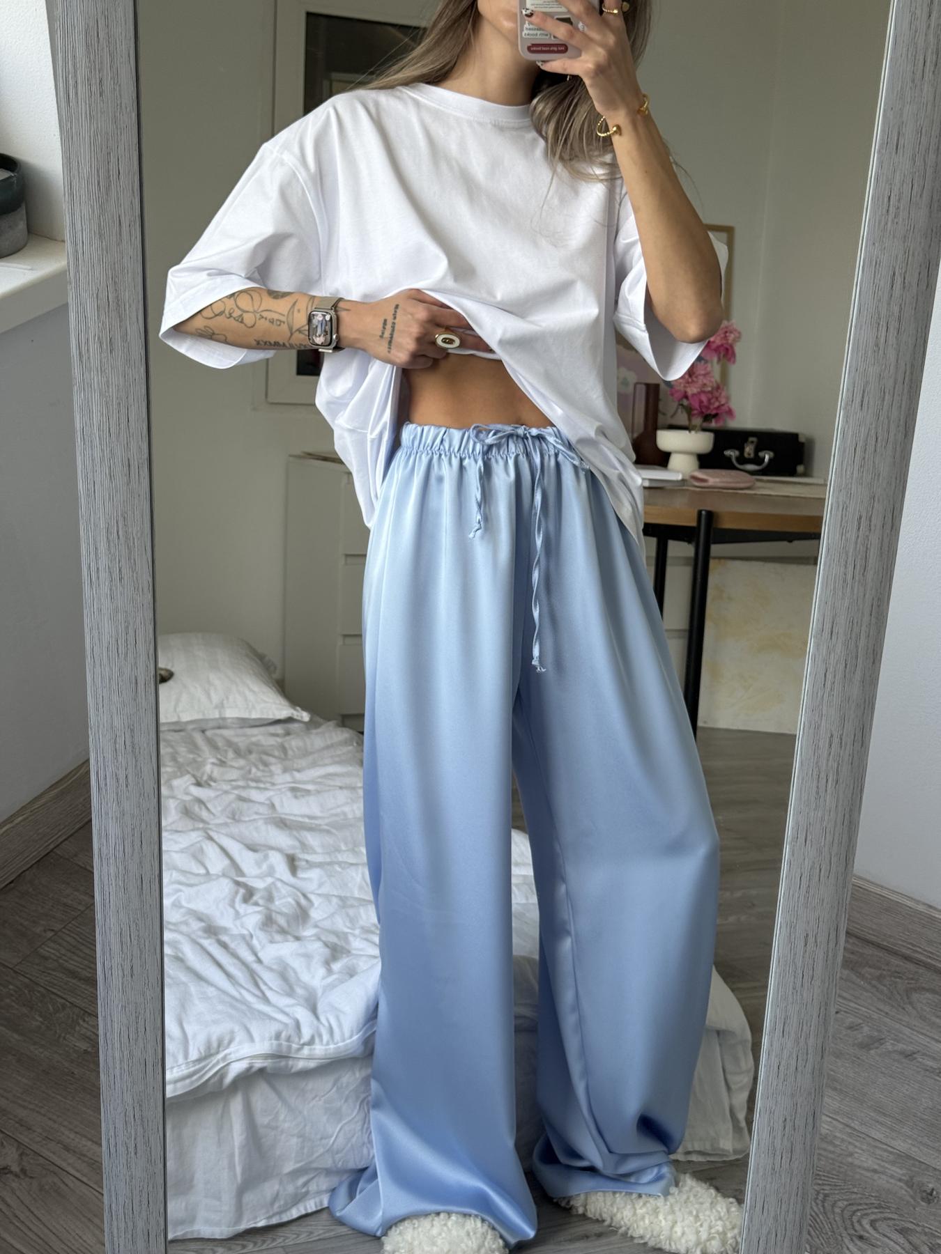 Штани  з сатину блакитний