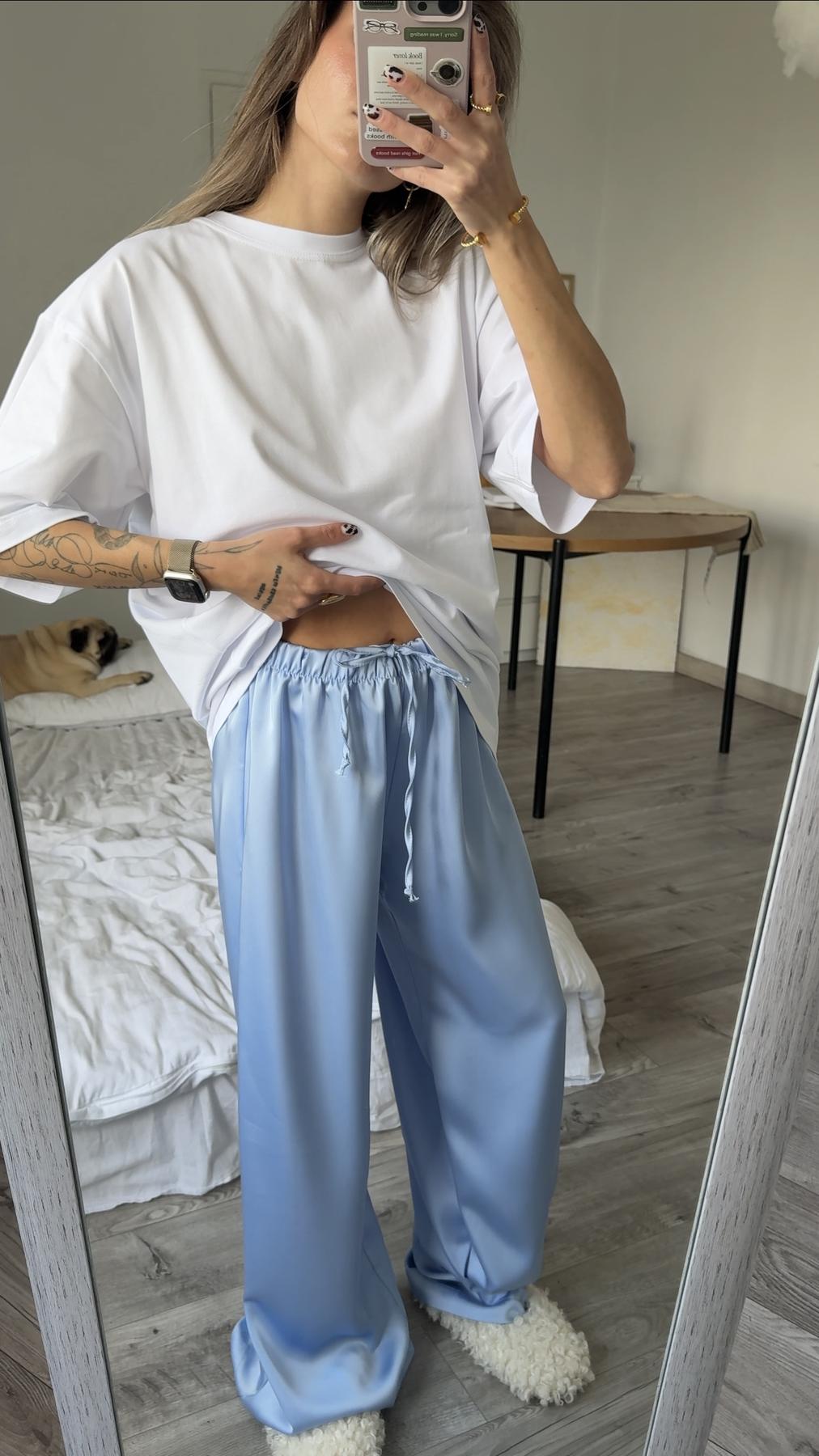 Штани  з сатину блакитний