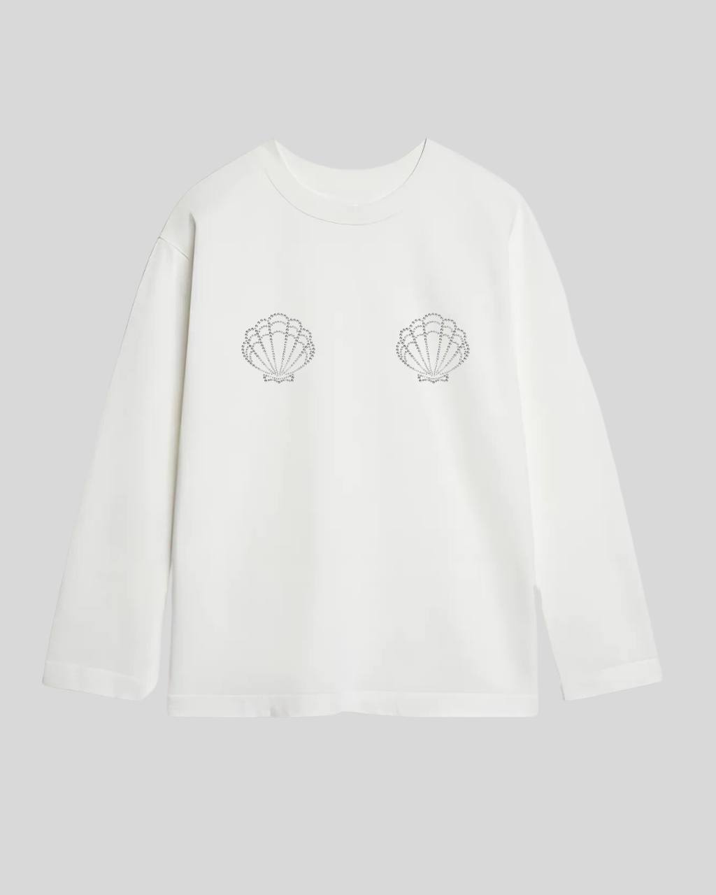 Лонгслів оверсайз мушля