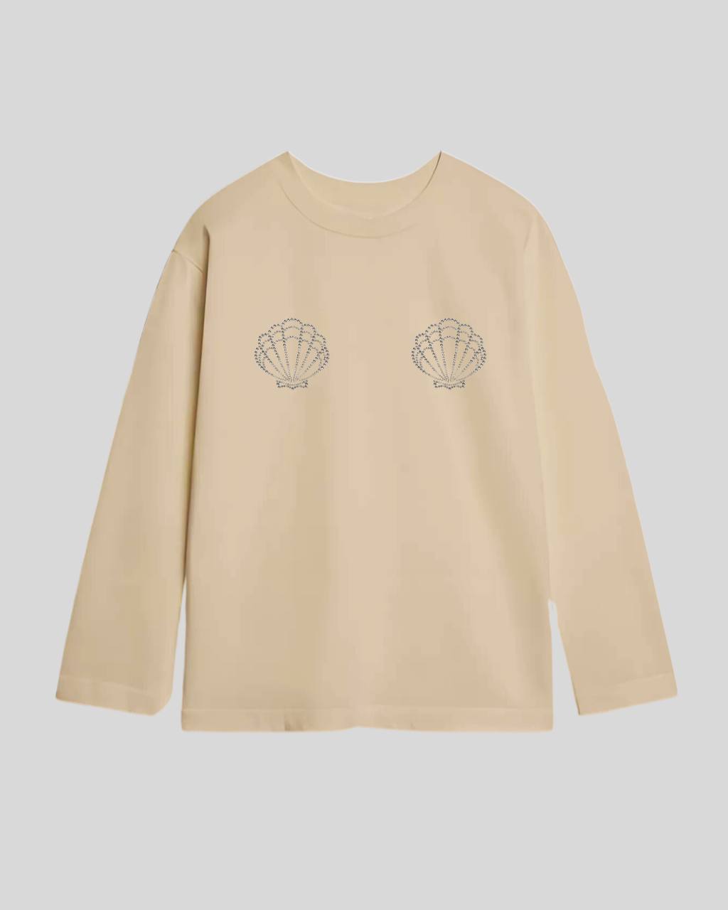 Лонгслів оверсайз мушля