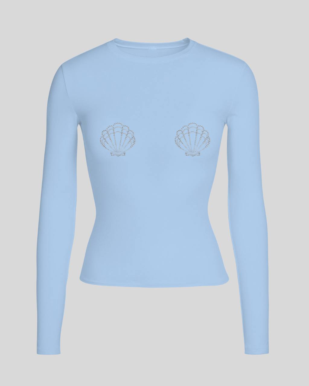 Лонгслів мушля приталений