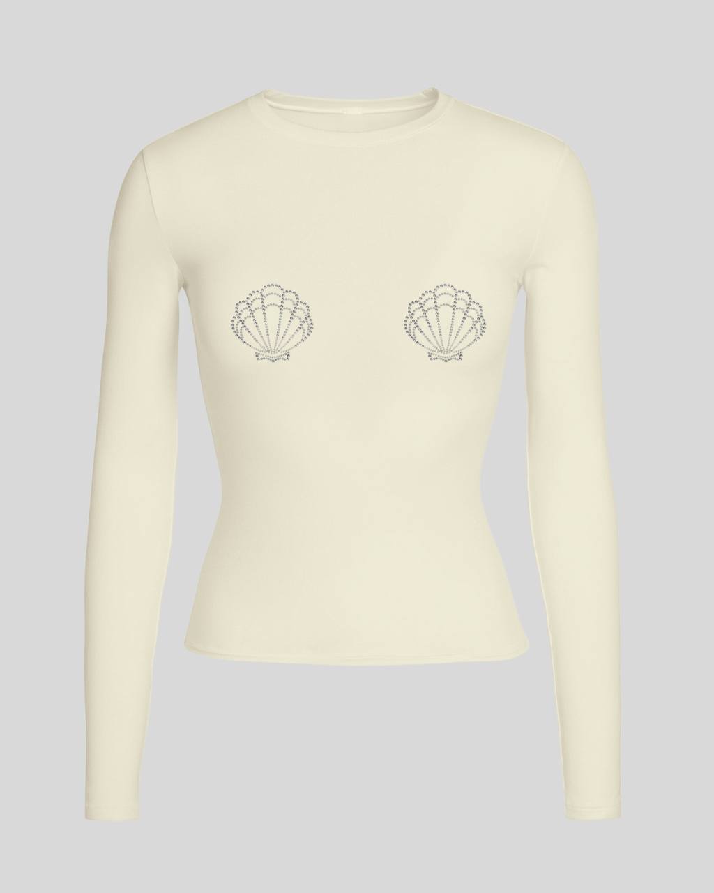 Лонгслів мушля приталений