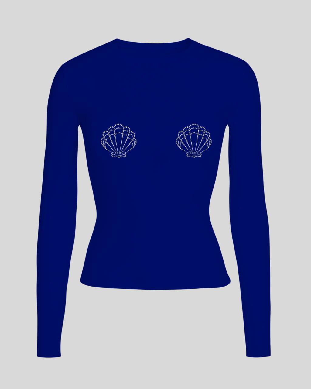 Лонгслів мушля приталений