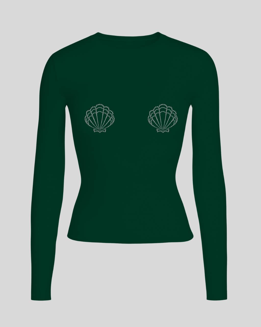 Лонгслів мушля приталений