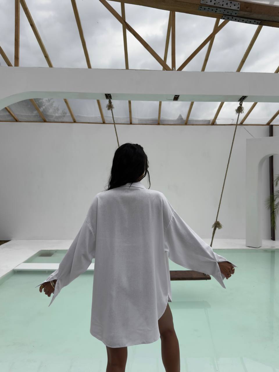 Сорочка лляна пляжна