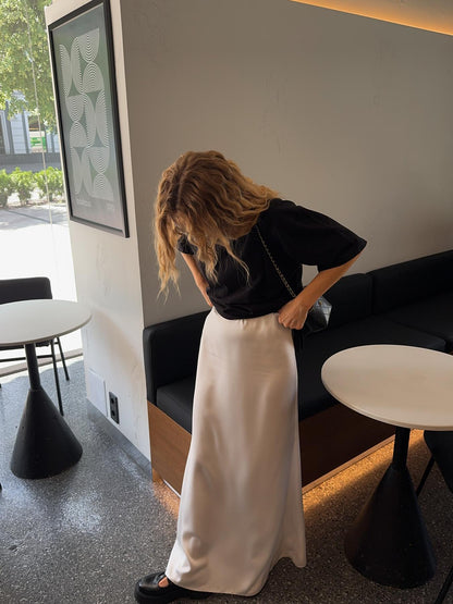 Юбка максі приталена 