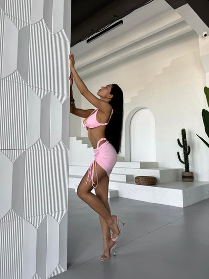 Купальник трійка рожевий 