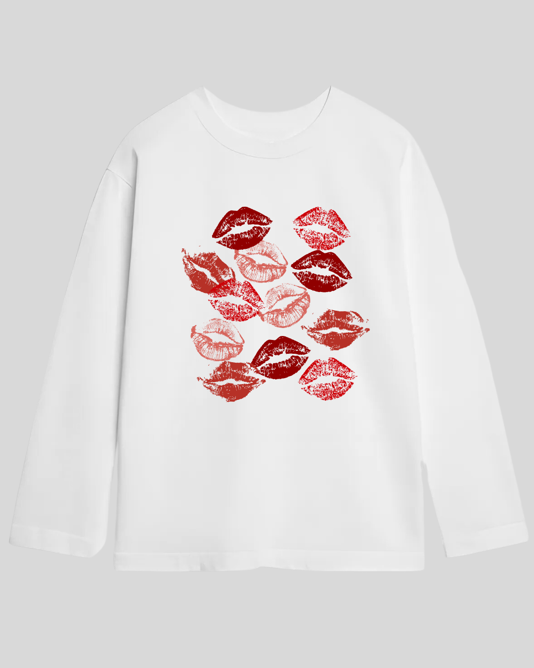 Лонг оверсайз білий поцілунки