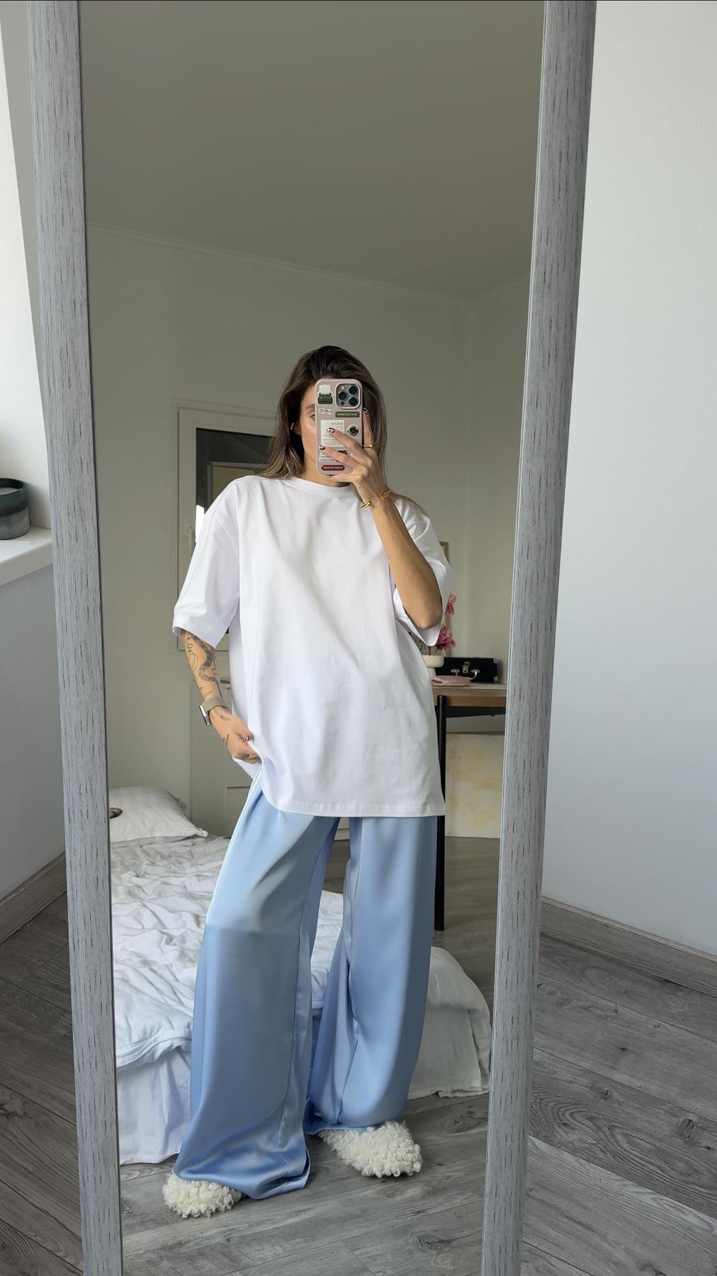 Штани  з сатину блакитний 