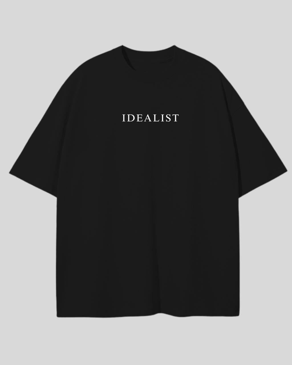 Футболка оверсайз чорний ідеаліст   