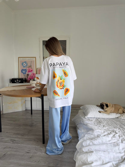 Штани  з сатину блакитний 