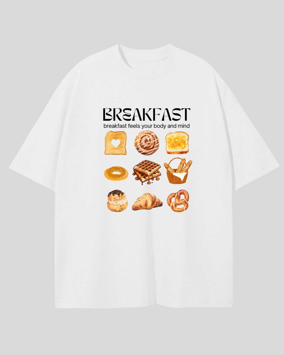 Футболка оверсайз breakfast 