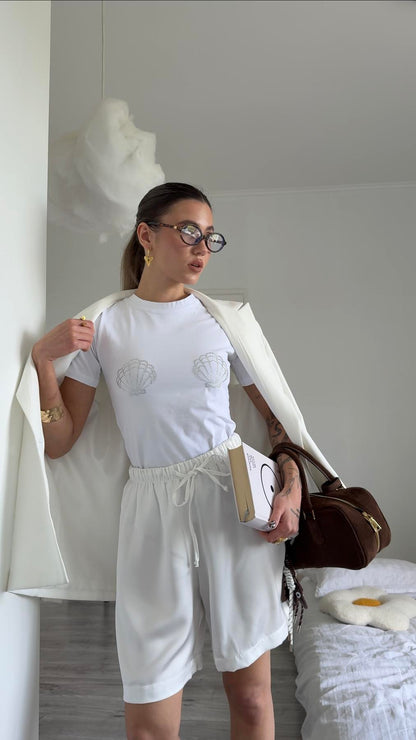 Шорти  з сатину шампань