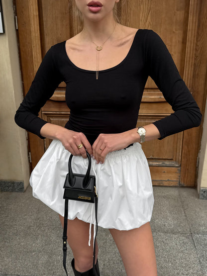 Лонгслів з відкритим декольте