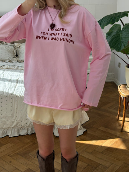 Лонгслів оверсайз  "I am sorry"