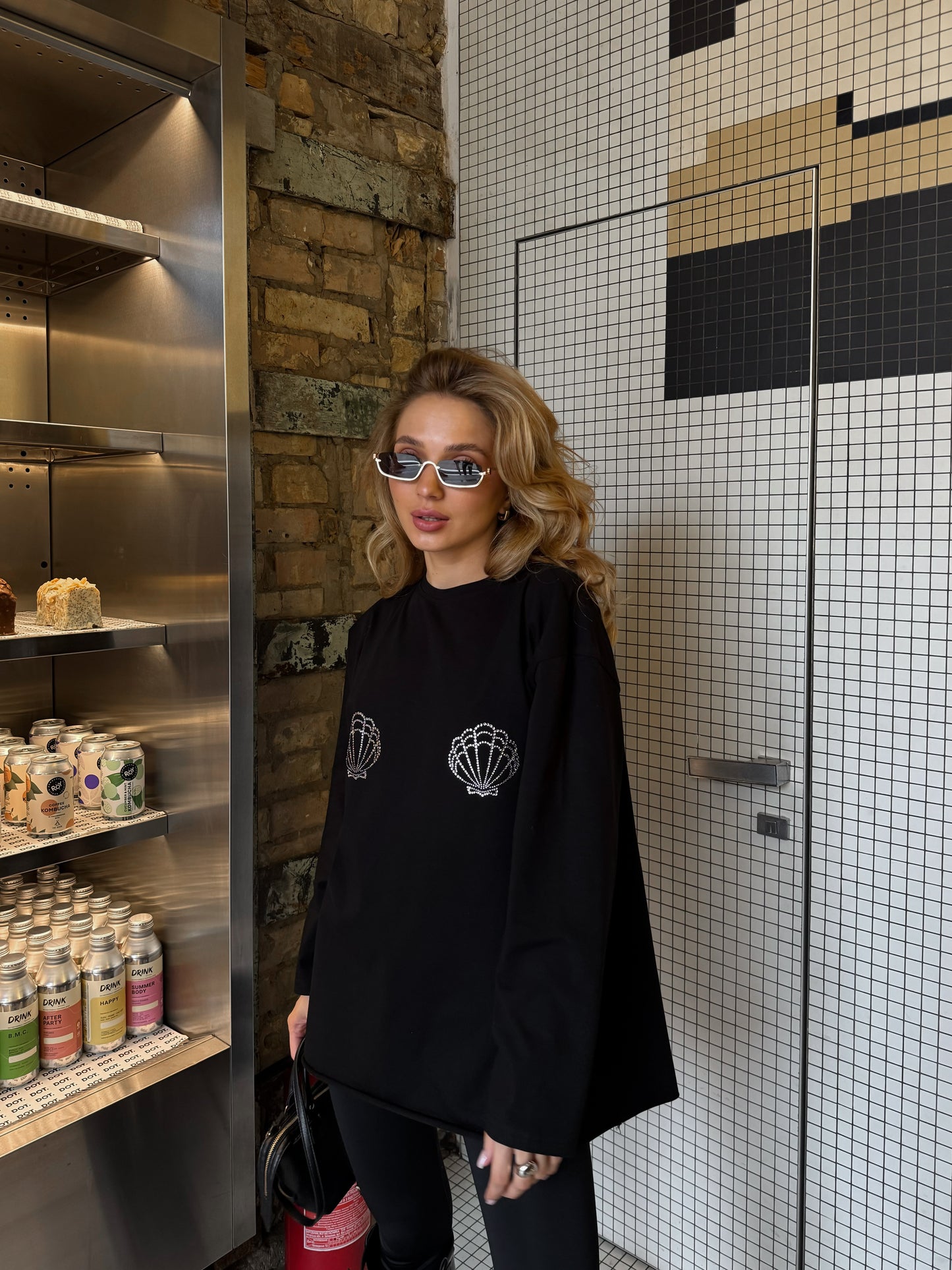 Лонгслів оверсайз мушля