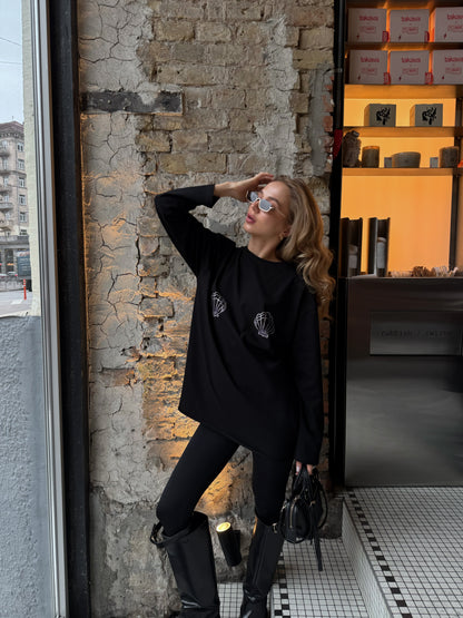 Лонгслів оверсайз мушля