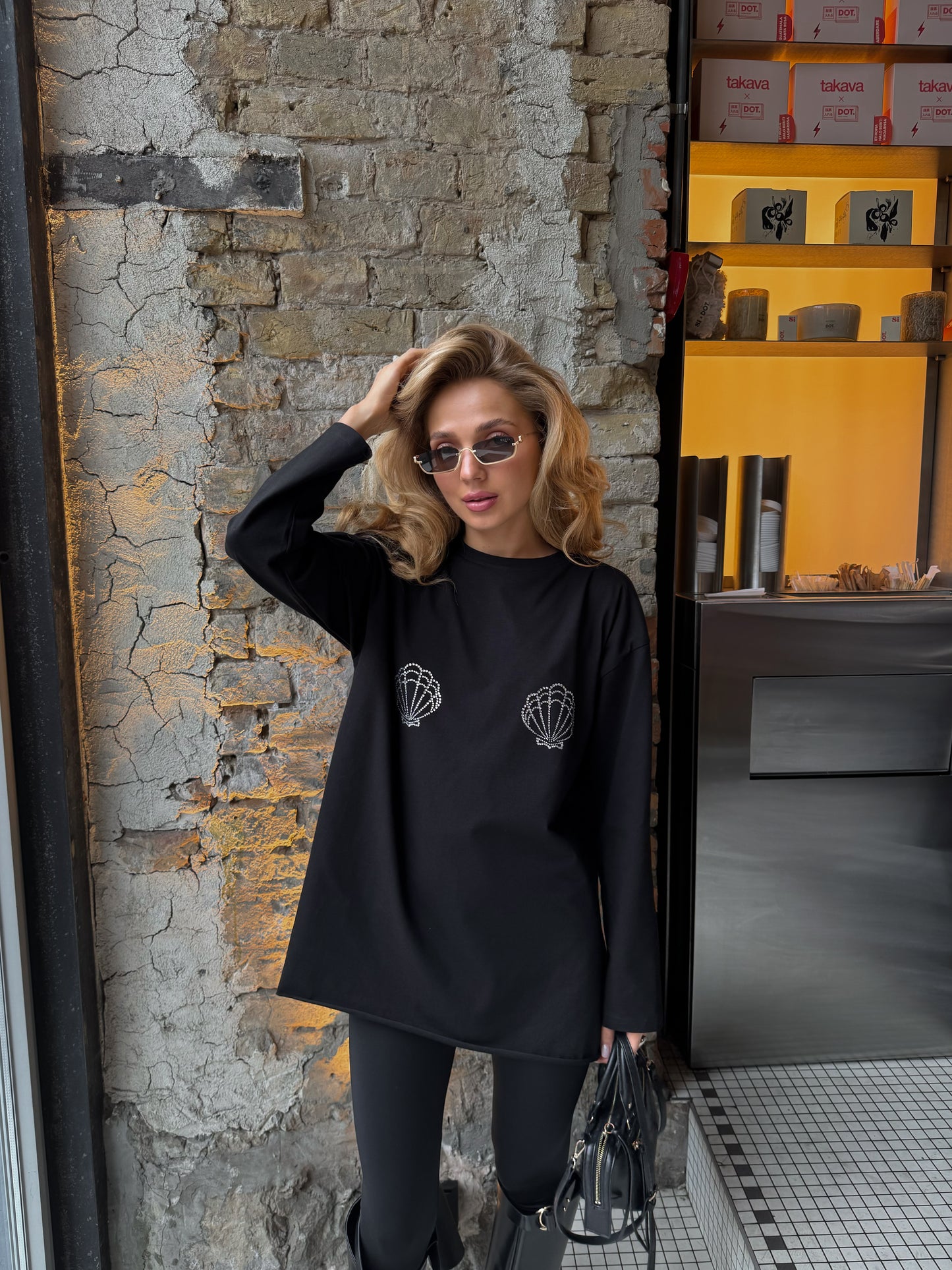 Лонгслів оверсайз мушля