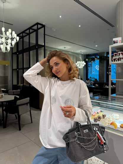 Лонгслів оверсайз мушля