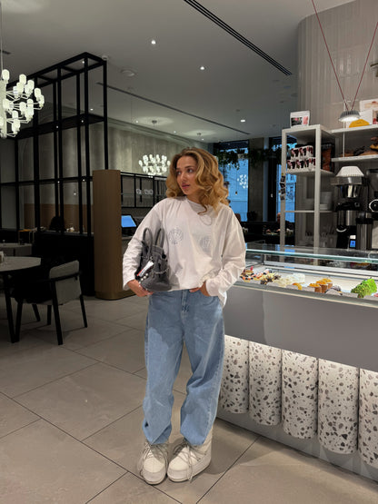 Лонгслів оверсайз мушля